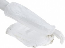 Dupont Size Universal, White Tyvek Disposable Sleeve 18" Long Sleeve, Elastic...