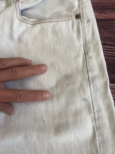 Vintage 90s Levis 501 Denim Jeans Size 34 x 30 Light Wash Distressed (#491) - Picture 4 of 10