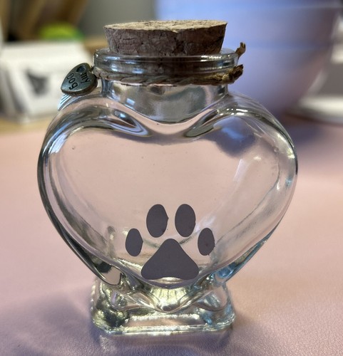Dog Memorial Vase/jar Pet Memory Keep A Snippet Of Your Dogs Hair - Picture 2 of 3