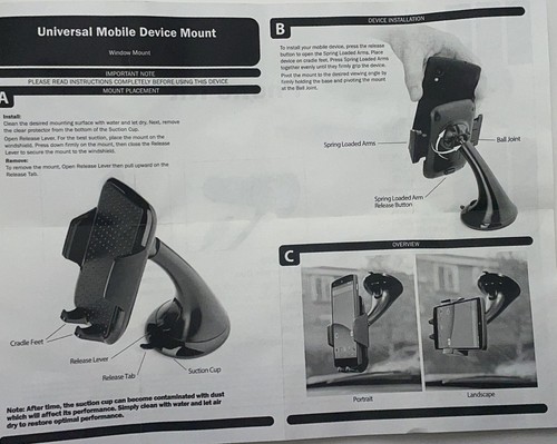 Wireless Accessories Universal Mobile Device Mount & Micro USB Car Charger Duo - Picture 8 of 10