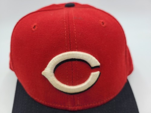 Vintage Cincinnati Reds New Era 59Fifty Diamond Fitted 6 7/8 Hat Cap MLB *FLAWS* - Picture 5 of 19