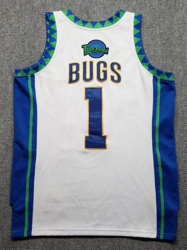 Headgear Classics Basketball Jersey Mens M White Space Jam Bugs Bunny #1 - Picture 8 of 11
