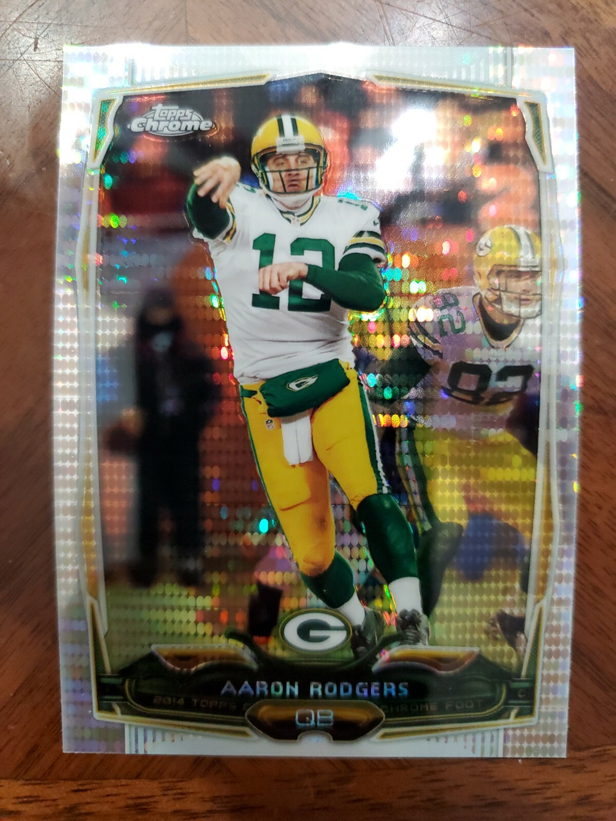 2014 Topps Chrome Aaron Rodgers PULSAR REFRACTOR card #83