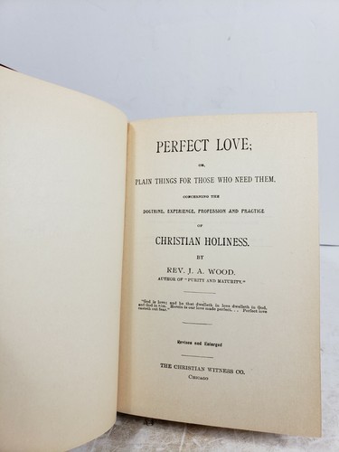Antique Perfect Love- J.A. Wood (1940s - Rare Hardback) - Picture 6 of 12