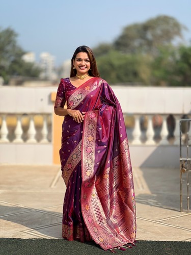 Party Wear Saree Blouse Bollywood Bridal Silk Bollywood Sari Indian Wedding New - Picture 96 of 98