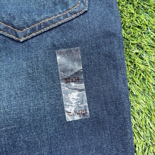 Hollister Straight Jeans Mens 32x34 Tall Blue Denim Dark Wash - Picture 3 of 12