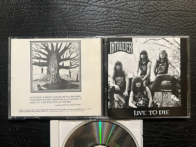 INTRUDER live to die ORG 100% 1ST CD IRON WORKS 1990 THRASH