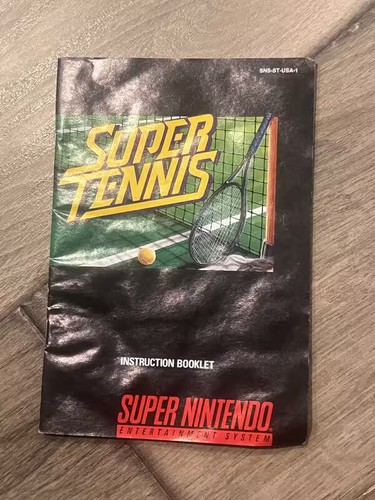 Super Tennis SNES Super Nintendo Instruction Booklet Manual