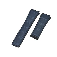 22mm Blue Rubber Watch Strap For Tag Heuer Carrera FT6044