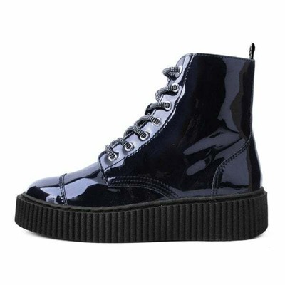 Shoes Black Velvet Spike Welt Nosebleed Boot T.U.K