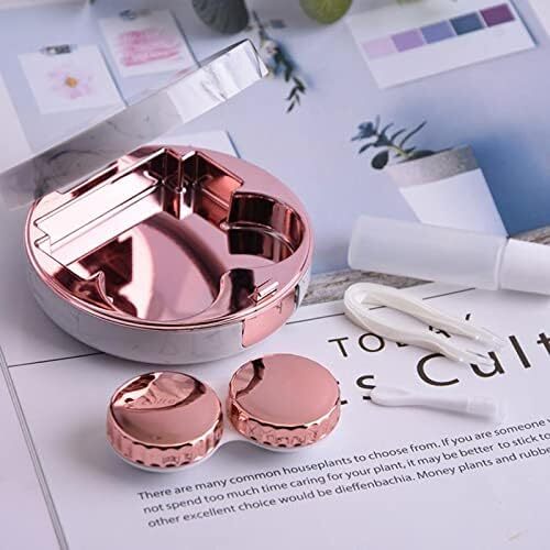 Rose Gold Contact Lens Case, Travel Case Cute Holder Kit with... - Picture 3 of 7
