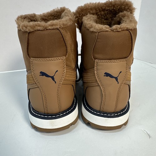 Puma Tatau Faux Fur Lined Boot Chipmunk Brown Sz 9 - Picture 5 of 8