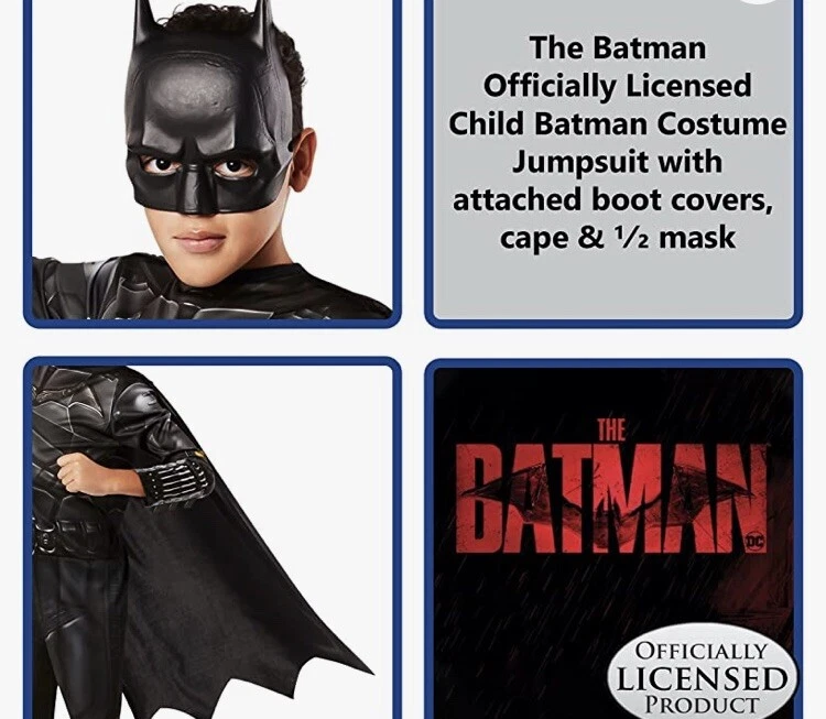 Disfraz de Rubí para niños DC Comics Batman conjunto de capa y máscara disfraz, talla única, negro Foto 4 de 4