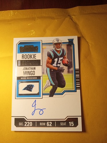 Autograph Jonathan Mingo RC Auto Rookie Ticket Panthers  - Picture 3 of 7