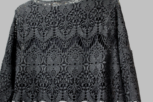 SOFT ENVIRONMENT besticktes schwarzes Spitzentop mit schwarzem Tank 3/4 Arm - Bild 11 von 13
