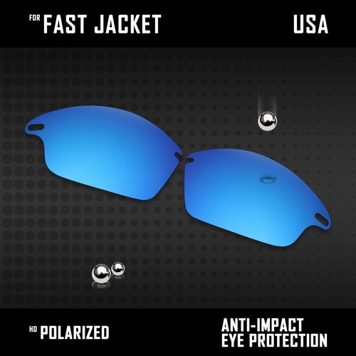 Anti Scratch polarisierte Ersatzgläser für Oakley Fast Jacket OO9097 Optionen - Bild 9 von 29