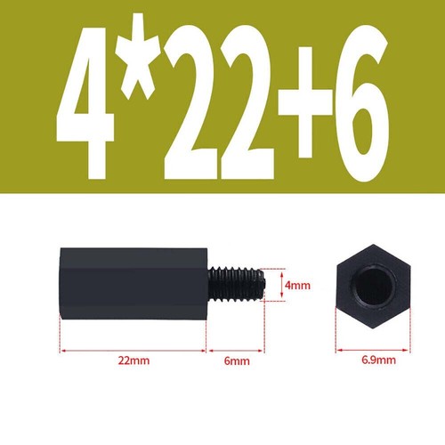 Plastic Hex Hexagonal Pillar M2-M5 Male-Female PCB Nylon Standoff Spacer Column - Picture 57 of 62