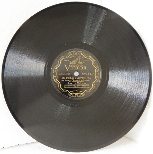 TRÍO LOS MATREROS 1933 Víctor 37422 Chispazos de Gloria FOLK ARGENTINO 78 RPM - Imagen 2 de 2