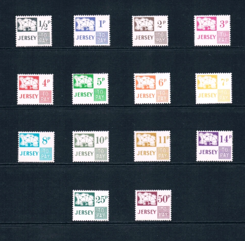 $4.40 Scott Value - 1971-75 JERSEY GB UK Maps definitives CV MNH NH UM - Image 3 of 4