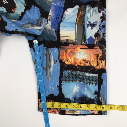 Zero Exposure Boys Medium 10-12 Board Shorts Trunks Ocean Sharks - Picture 7 of 10