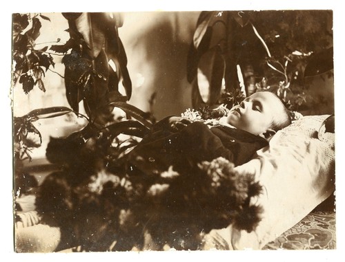 Antique 1914's baby child post mortem funeral mourning antique vtg photo