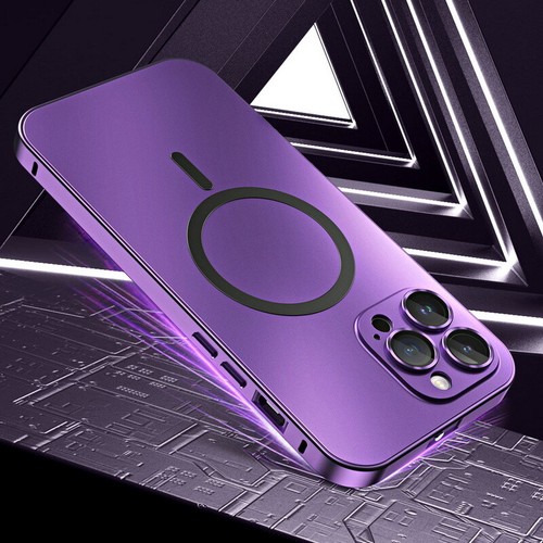 Aluminum Alloy Magnetic Magsafe Phone Case For iPhone 16 15 Pro Max 14 13 Cover - Picture 5 of 19