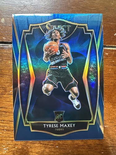 2020-21 Panini Select Tyrese Maxey Premier Level Blue Holo RC #174 - Bild 1 von 2