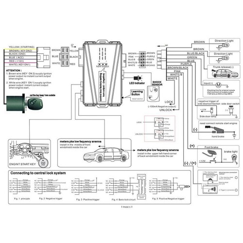 Car One-Key Engine Start Stop Push Button Remote Starter Keyless Entry Universal - Bild 16 von 24