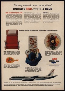 Image Is Loading 1965 UNITED AIRLINES First Class Stewardess Red Carpet Image Is Loading 1965 UNITED AIRLINES First Class Stewardess Red Carpet