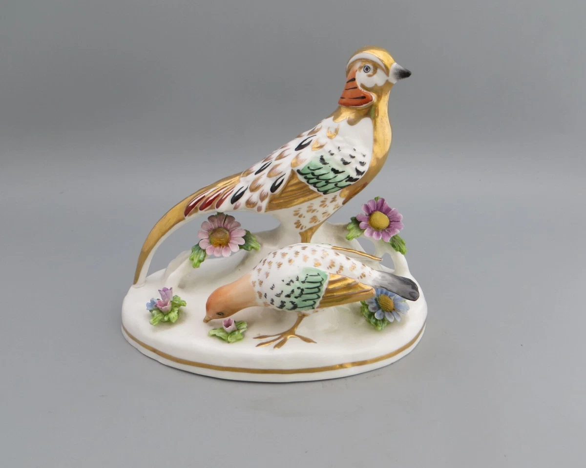 Pair of J T Jones Crown Staffordshire Birds Bone China - A Pair of 2