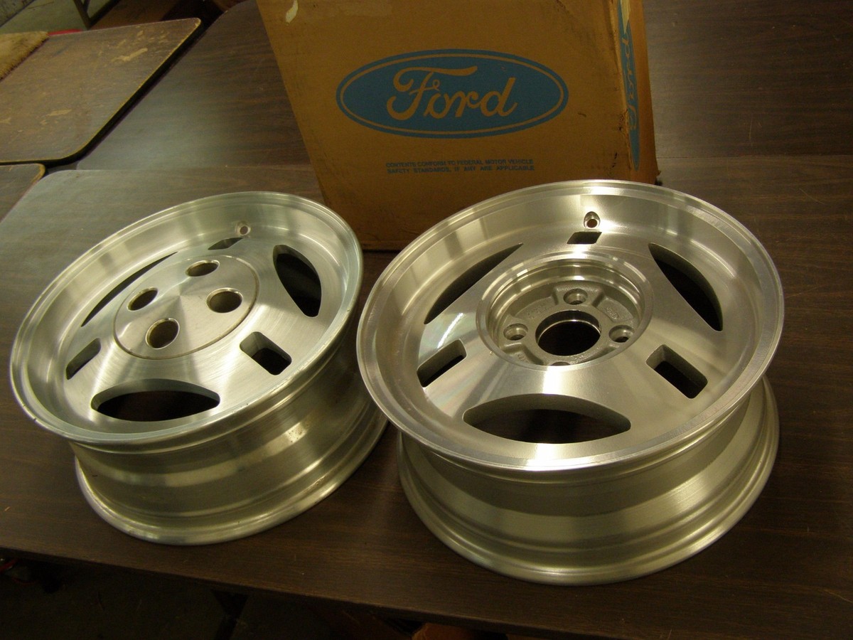 NOS OEM 1979 - 1983 Mustang TRX Wheels (2) 1980 1981 1982 GT NOS OEM 1979 - 1983 Mustang TRX Wheels (2) 1980 1981 1982 GT