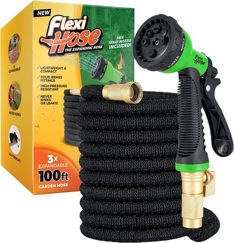 Flexi Schlauch erweiterbar Gartenschlauch, strapazierfähiger Wasserschlauch, versenkbarer Schlauch 100ft