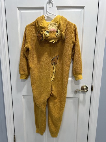KIDS Disney Store One Piece Romper Costume Pajama With Hood Size 7/8 Pre Loved - Picture 6 of 7
