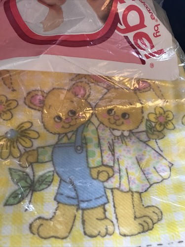 Vintage Riegel Blanket Babycare Cotton/Polyester Crib Baby Bear Bunny 36"x50" - Picture 9 of 11