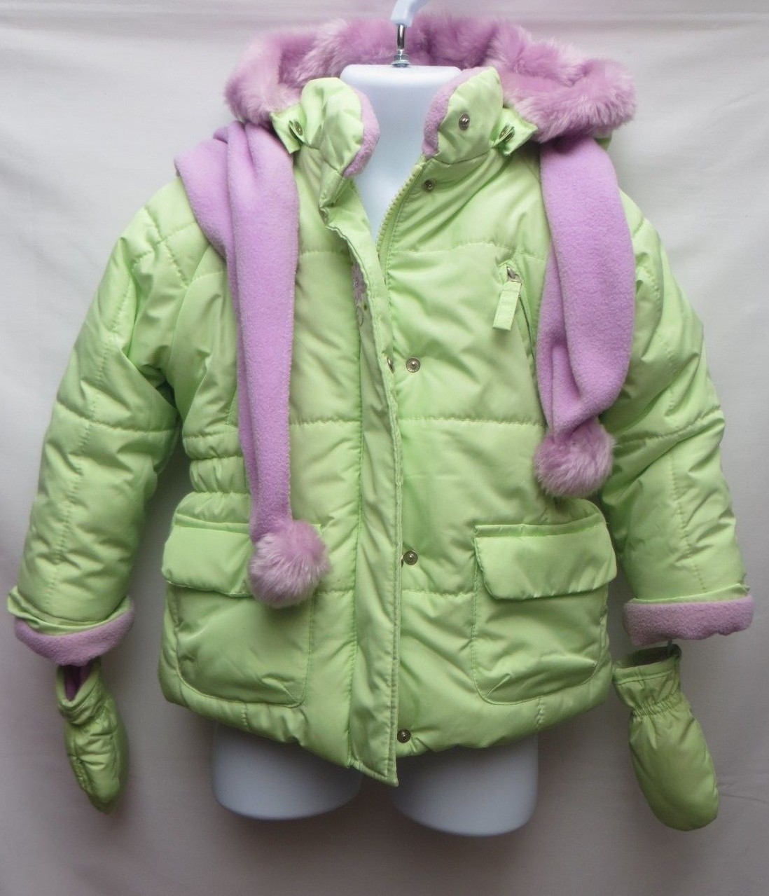 girls green winter coat