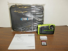Fujifilm FinePix XP125 Digital Camera, Shock  Waterproof Wi-Fi Blk/Grn 32GB SD