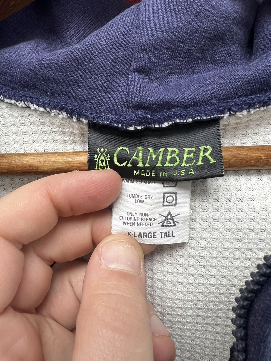 Vintage Camber Thermal Lined Zip Up Hoodie Sweatshirt XL