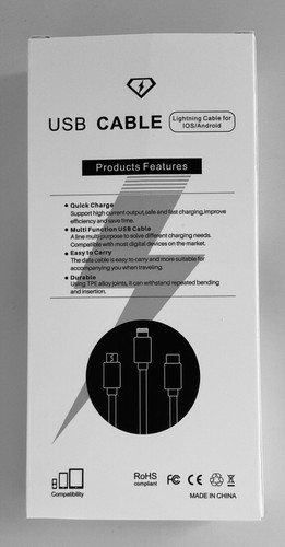 3 in 1 Fast Charging USB-A to 3 Varied Cell Phone/Tablet Connectors Retractable - 第 6/12 張圖片