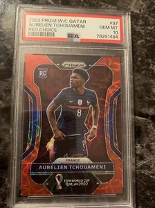 Aurelien Tchouameni 2022 Prizm W/c Qatar Red Choice #97 Psa10
