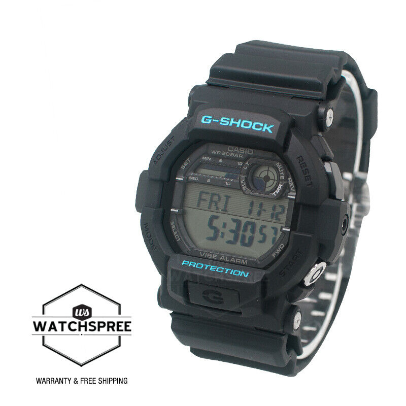 Casio G-Shock GD-350 Vibration Alert Black Resin Band Watch Casio G-Shock GD-350 Vibration Alert Black Resin Band Watch