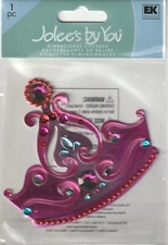 Jolee's by You 3-D Sticker TIARA Princess Theme 73176 FAST FREE Shipping! WOW!!