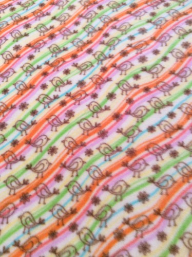 New! LITTLE BIRDS print, Kids or Baby size FLEECE Blanket 33"x 28" - Picture 2 of 2