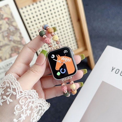 Adjustable Beaded Bracelet Watch Band Strap For Apple Watch Ultra 2 9 8 7 6 5 4 - Picture 18 of 22