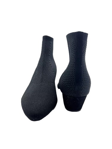 Elieen Fisher Purl Black Stretch Knit Sock Booties Womens Size 7.5M - Picture 5 of 12