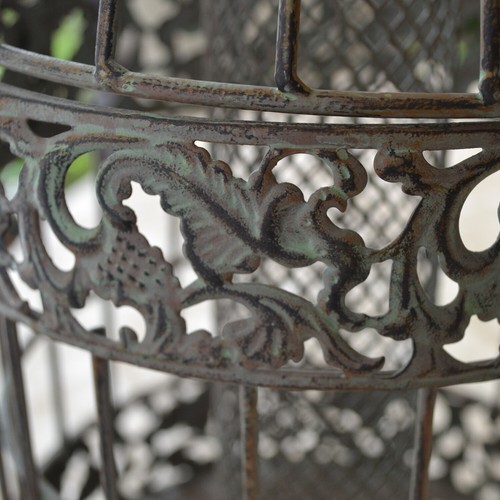13 in. Tall Rustic Metal Squirrel Proof Caged Bird Feeder - Picture 8 of 8