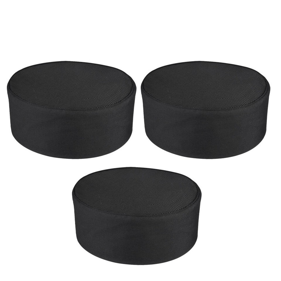 3PCS Breathable Mesh Chef Caps Kitchen Cooking Chef Hat Adjustable Chef