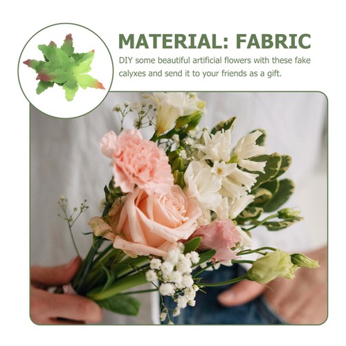 50pcs DIY Sepals Supplies Fabric Sepals Petals Flower Sepals - 第 3/12 張圖片