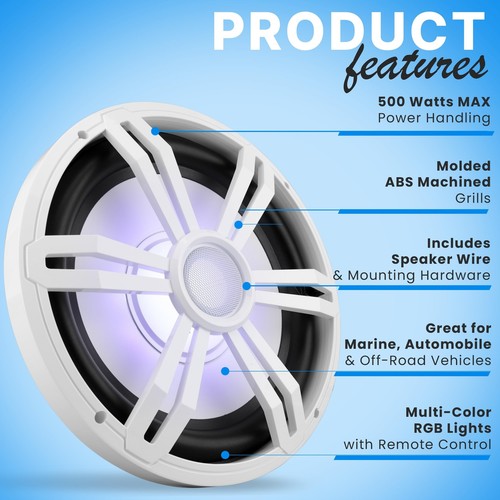 Subwoofer marino delgado Pyle 12” - 500 W 4 ohmios impermeable componente de automóvil habla - Imagen 6 de 7