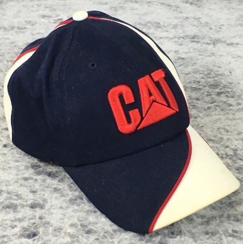CAT Caterpillar Red Logo Hat United States flag baseball strapback Cap - Picture 3 of 8