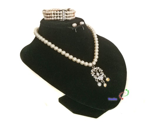 Jewelry bust decorative bust for jewelry set earring bracelet necklaces ring H19.50cm - Picture 4 of 11